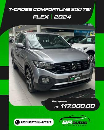 VOLKSWAGEN T-CROSS 1.0 200 TSI TOTAL FLEX COMFORTLINE AUTOMÁTICO